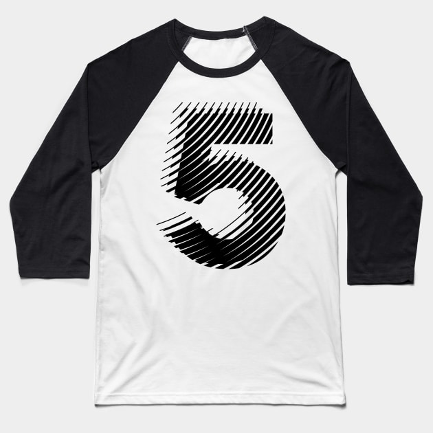 blurred 5 in black Baseball T-Shirt by MplusC